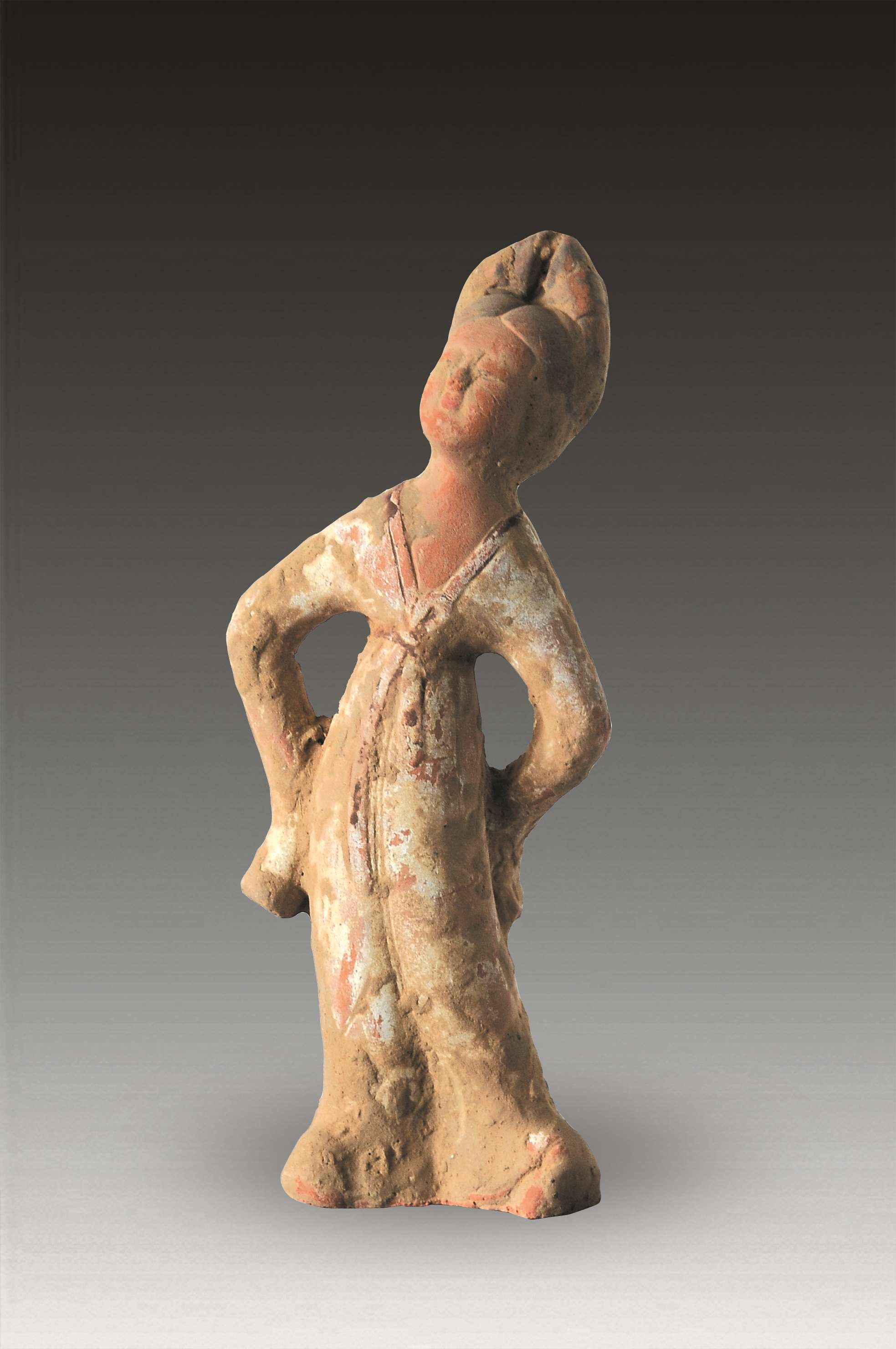 唐彩陶舞女俑24X10cm 副本.jpg