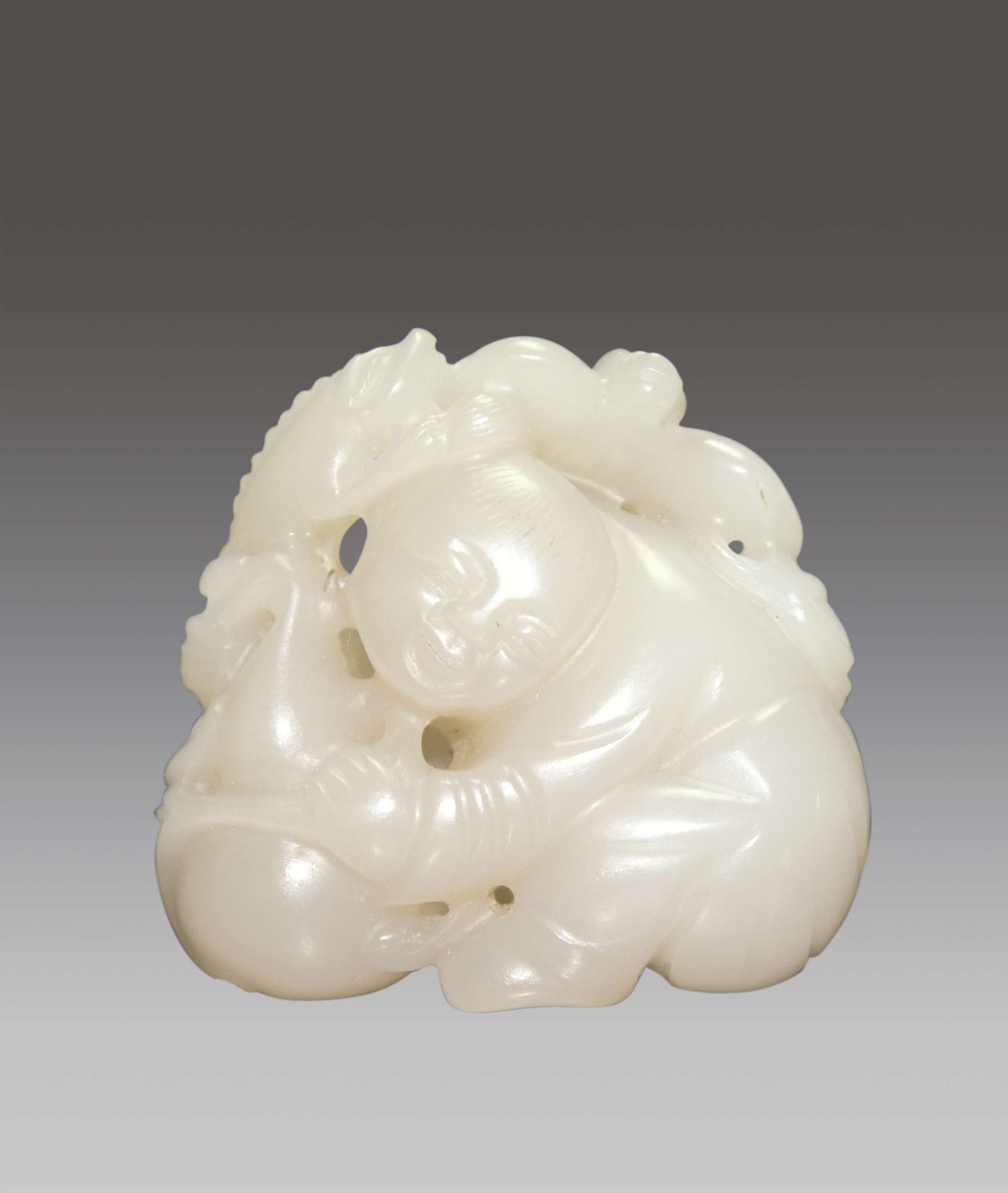 旭宇藏玉-清乾隆·和田白玉福禄寿童子摆件　3.9×3.4cm×1.8cm.jpg