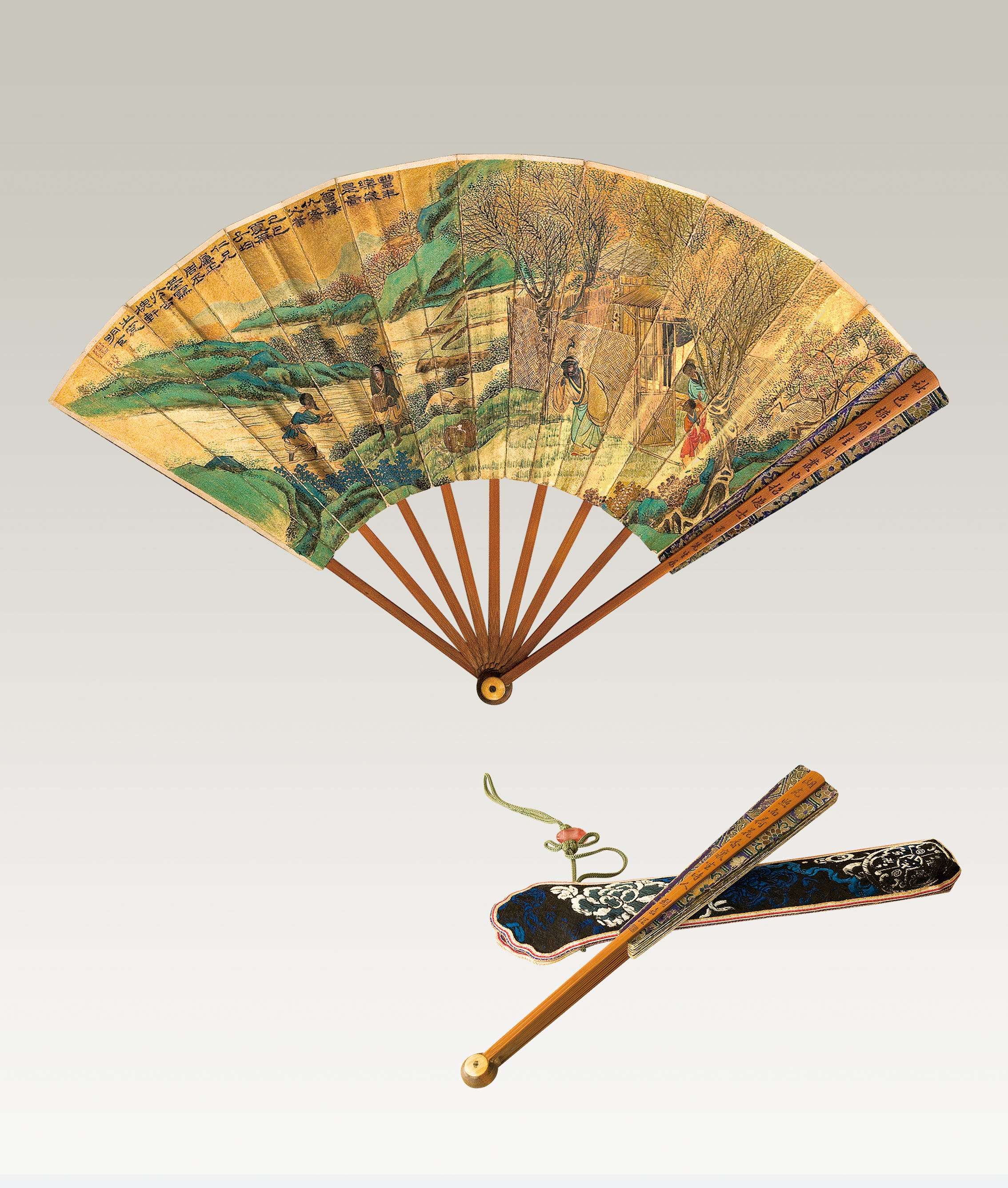 1-周丕茎山水人物成扇30.5X50cm 内心18X50cm刘嘉深刻制 - 副本.jpg